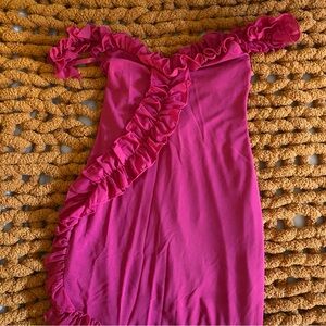 Murci asymmetric ruffle dress